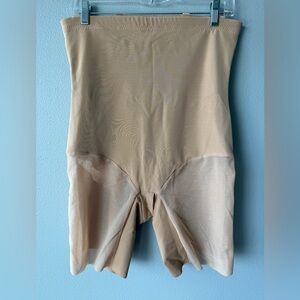 Honeylove tan nude SuperPower high-waisted sculpting shapewear shorts sz 1X